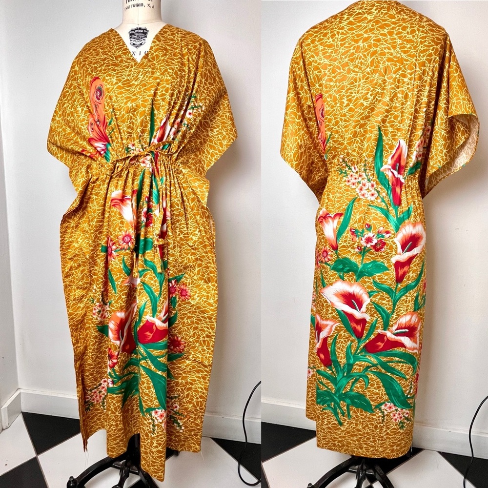 Vintage Thai Caftan 100% Cotton